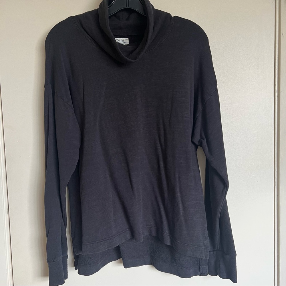 J. Crew Vintage fleece cowl neck sweatshirt.